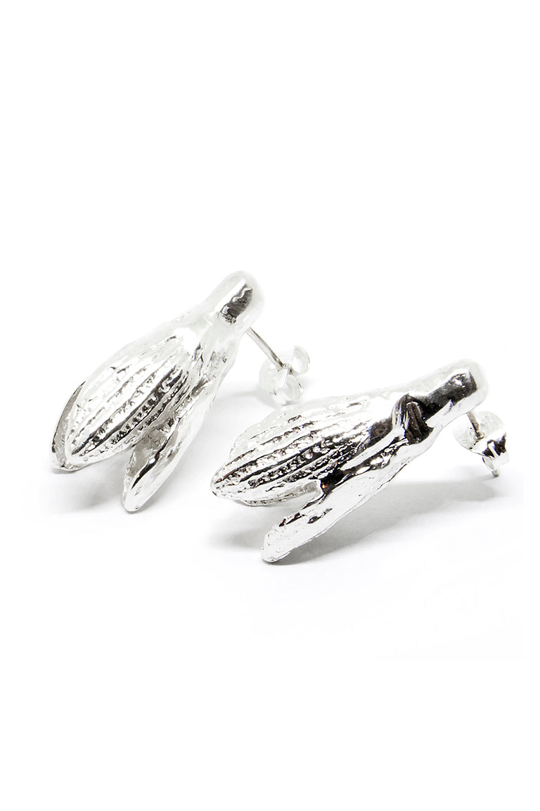 Agnes Veski SPRING Snowdrops silver earrings — view 2