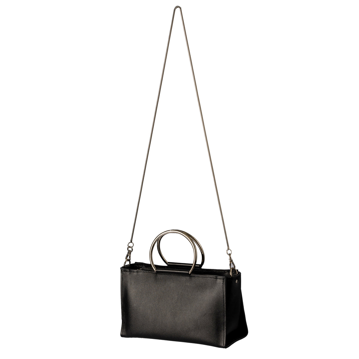 PYKOK Maria Mini genuine leather crossbody bag in black — view 5