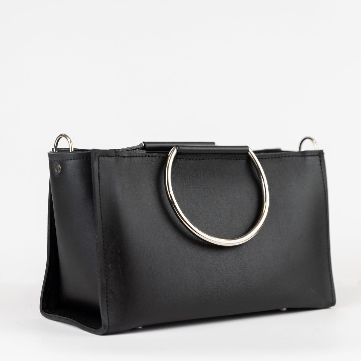 PYKOK Maria Mini genuine leather crossbody bag in black — view 7