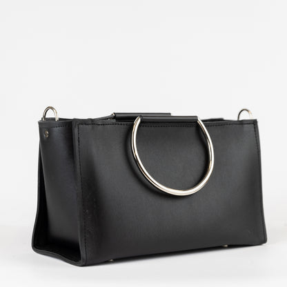 PYKOK Maria Mini genuine leather crossbody bag in black — view 7