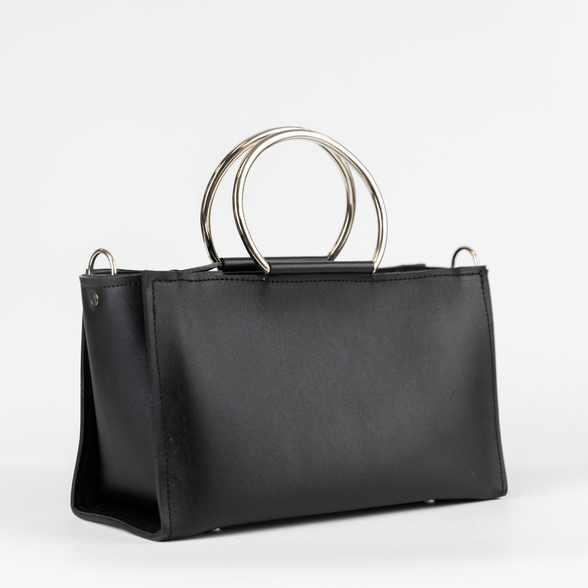PYKOK Maria Mini genuine leather crossbody bag in black — view 2