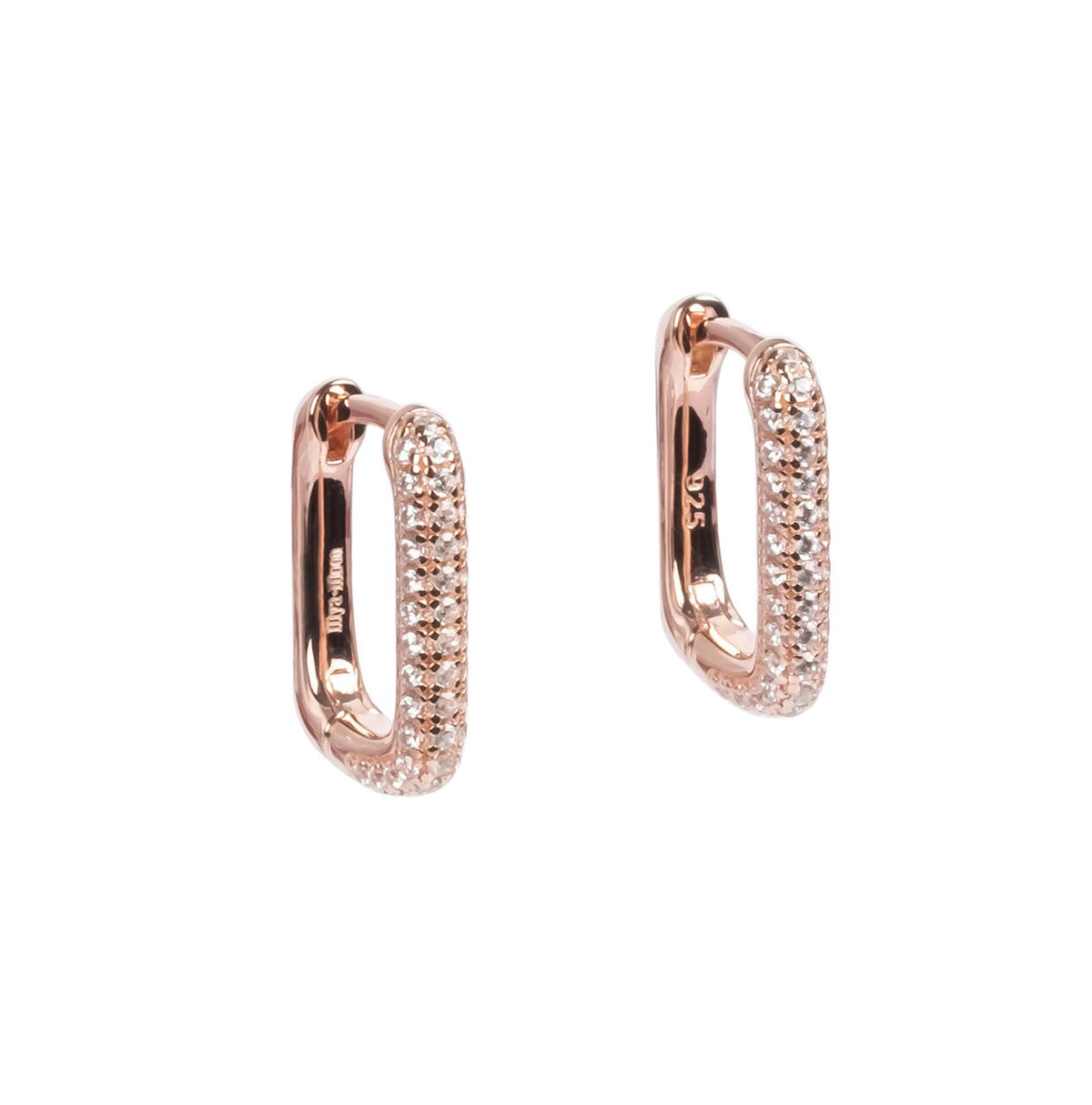 MyaMoon Metropolitan Glow White silver zircon earrings — view 2