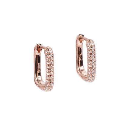 MyaMoon Metropolitan Glow White silver zircon earrings — view 2