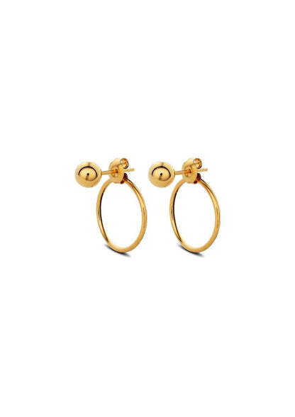 NO MORE Chord gold vermeil front-facing earrings — view 3