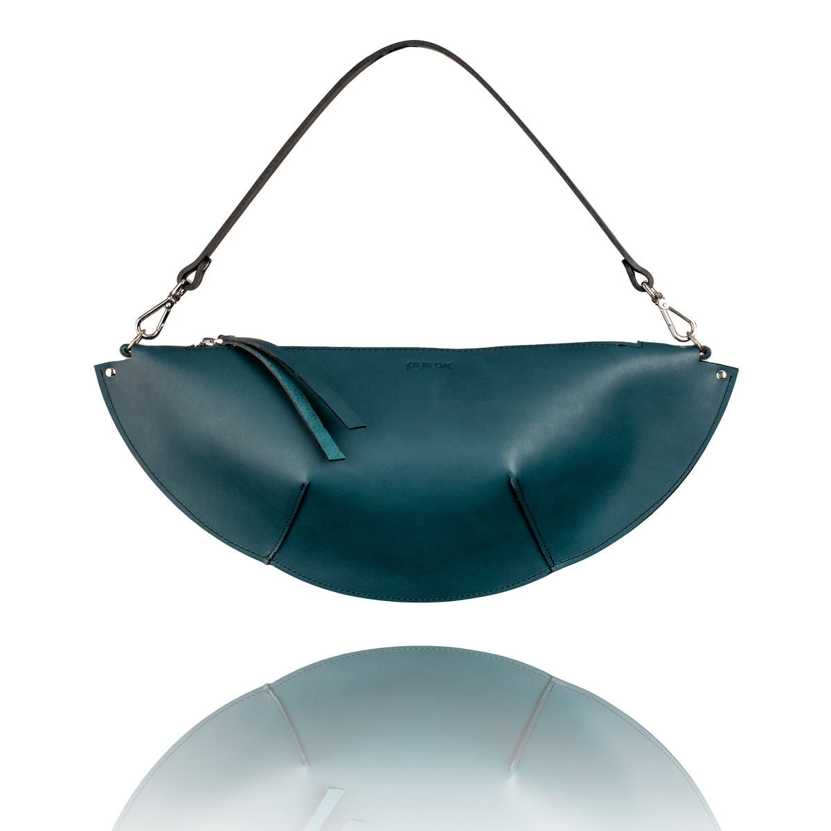 PYKOK Olivia ocean blue natural leather shoulder bag — view 2