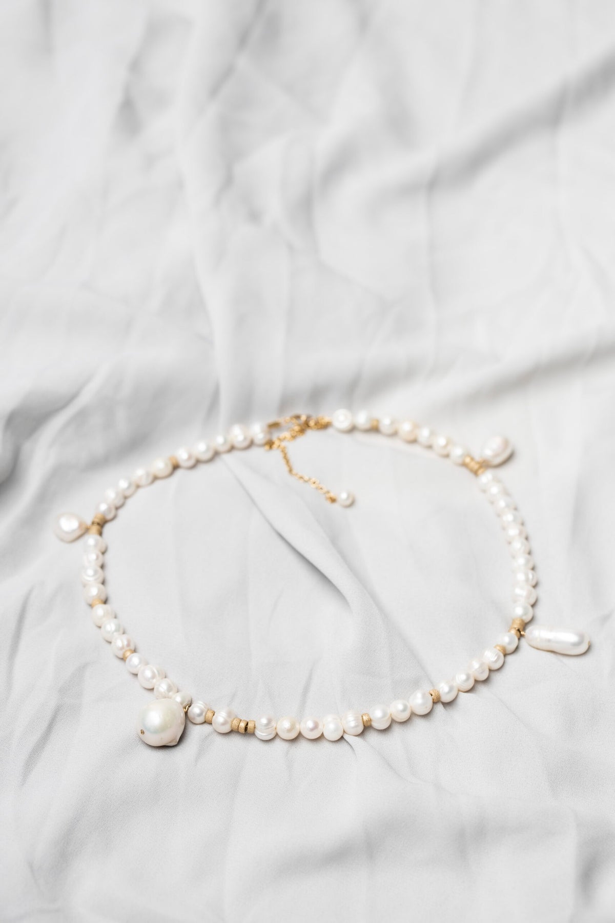 New Vintage by Kriss custom baroque pearl necklace — view 3