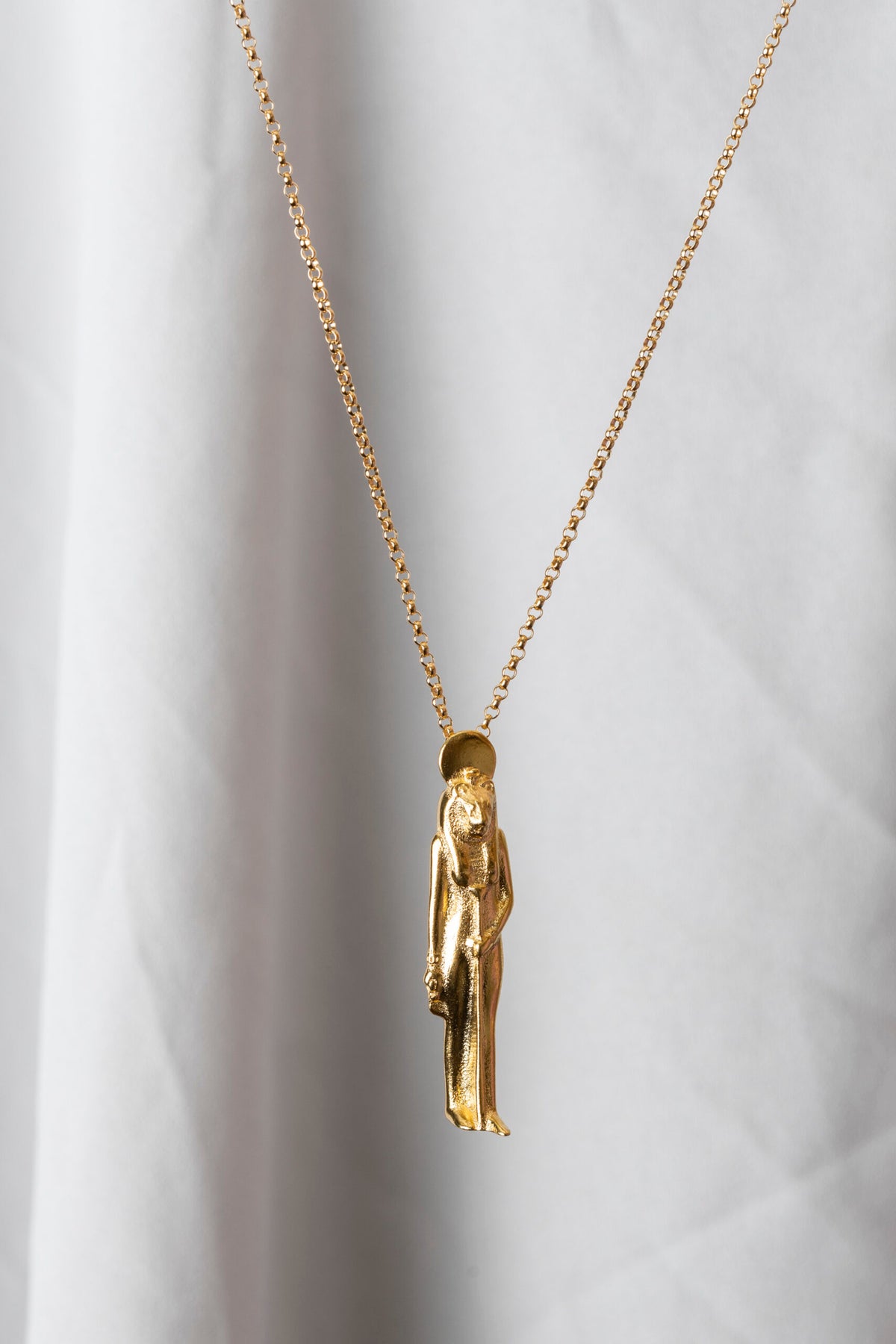 New Vintage by Kriss Sekhmet Fire silver pendant necklace