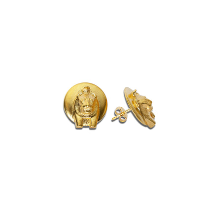 New Vintage by Kriss Sekhmet Fire silver stud earrings — view 5