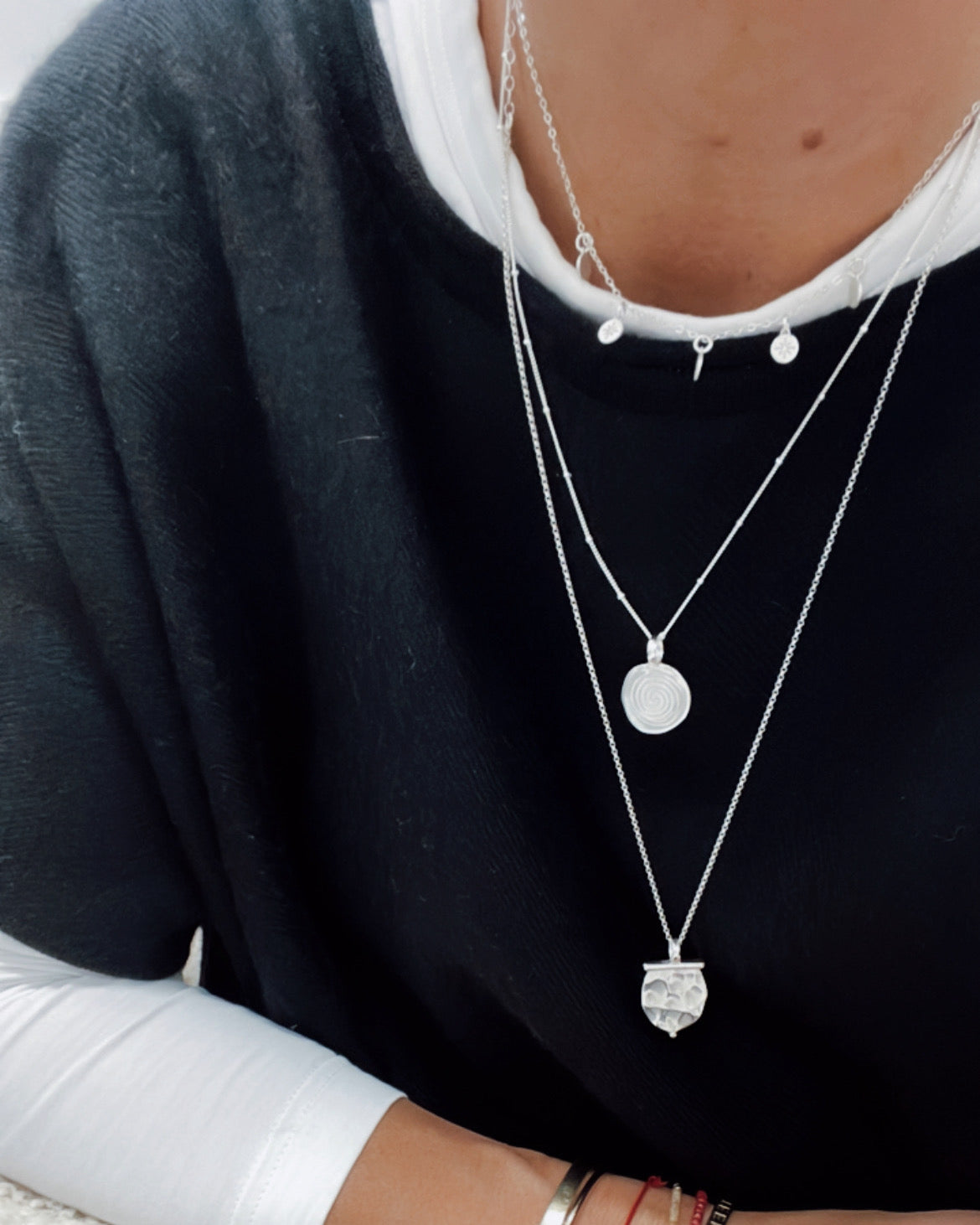 New Vintage by Kriss Stargazer silver choker necklace — view 3