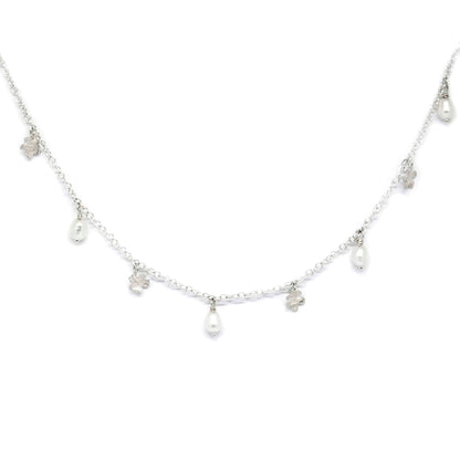 Agnes Veski SPRING Myosotis silver and pearl necklace — view 3