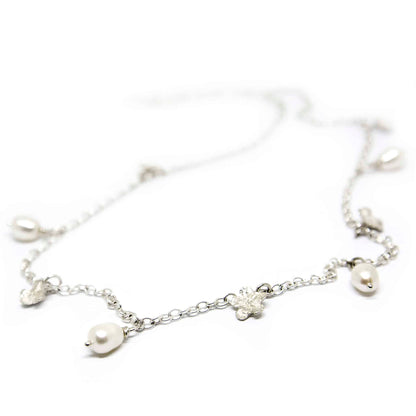 Agnes Veski SPRING Myosotis silver and pearl necklace — view 2