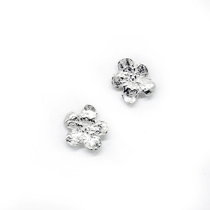 Agnes Veski SPRING Forget-Me-Not silver stud earrings — view 4
