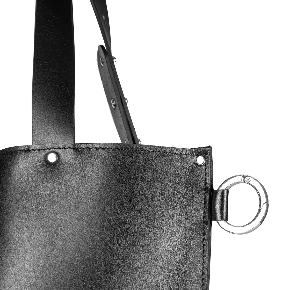 PYKOK Adele large genuine black leather tote bag — view 8