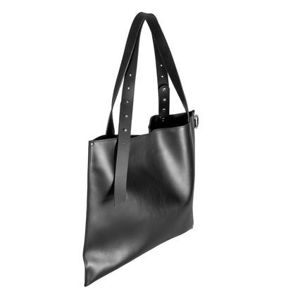 PYKOK Adele large genuine black leather tote bag — view 4