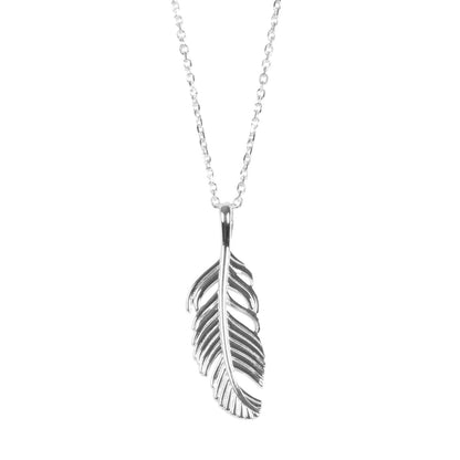 MyaMoon Aether Feather silver pendant necklace