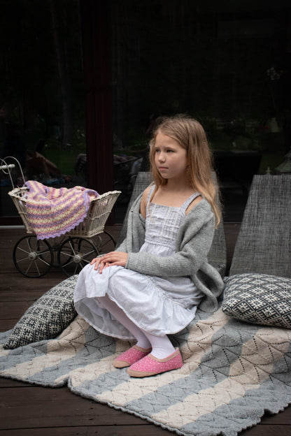 Barefoot Kids Slippers Poksa – Pink Dots
