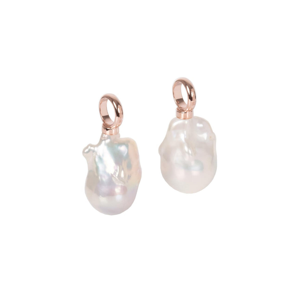 MyaMoon Baroque Pearl L silver pearl charm earrings — view 5
