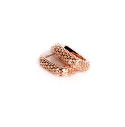 MyaMoon Honey Bee Hoopy silver hoop earrings — view 3