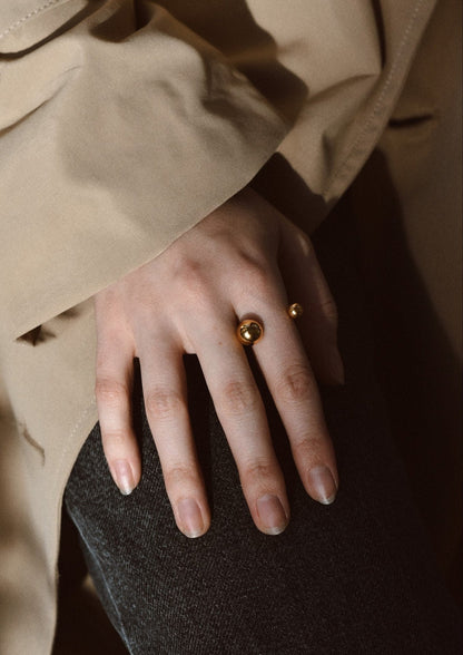 NO MORE Big Bomb gold vermeil bubble ring — view 7