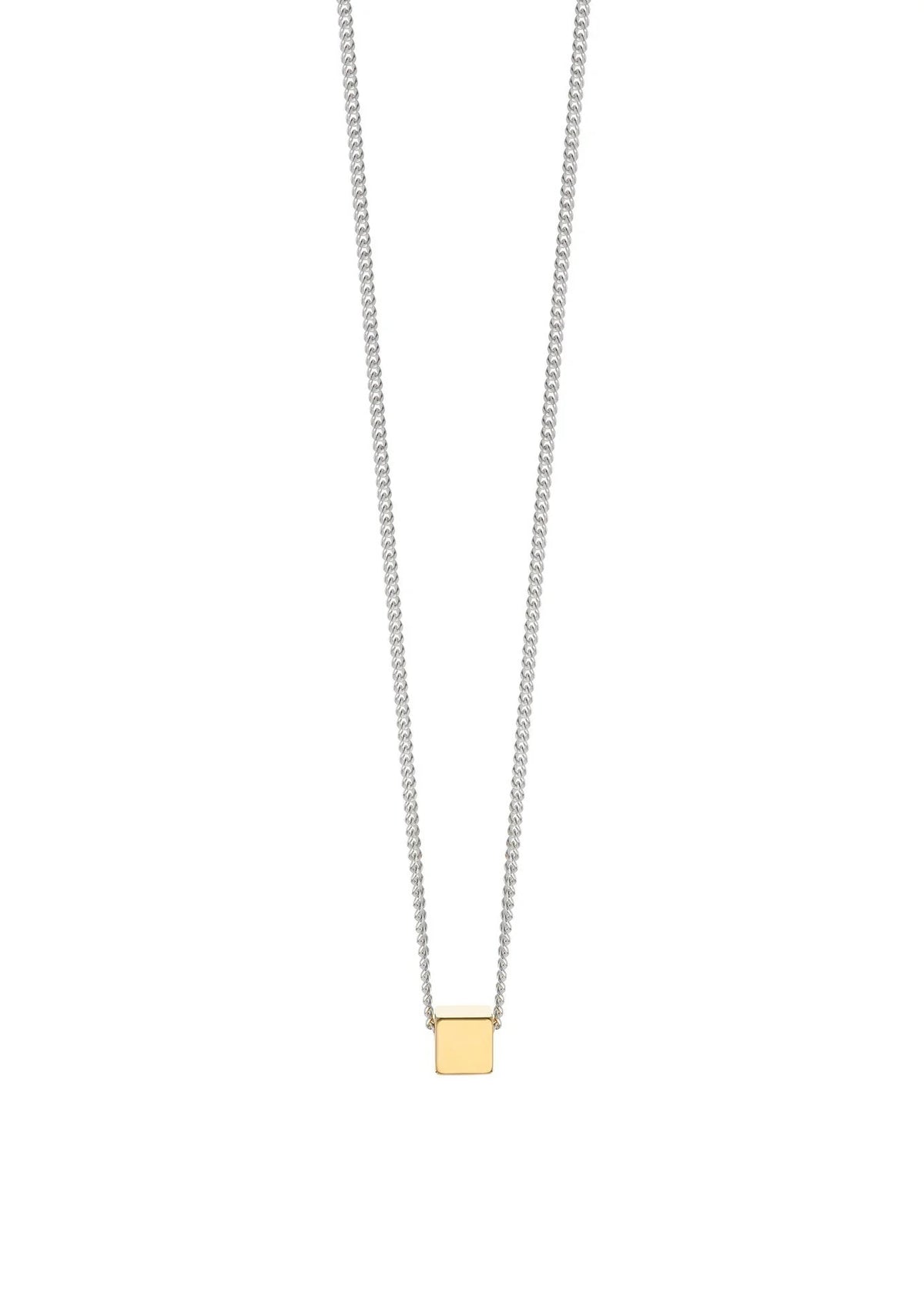 NO MORE Box gold vermeil minimalist necklace — view 2