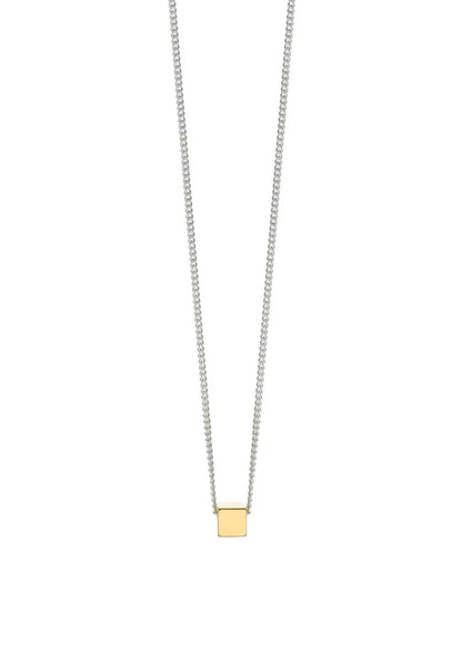 NO MORE Box gold vermeil minimalist necklace — view 2