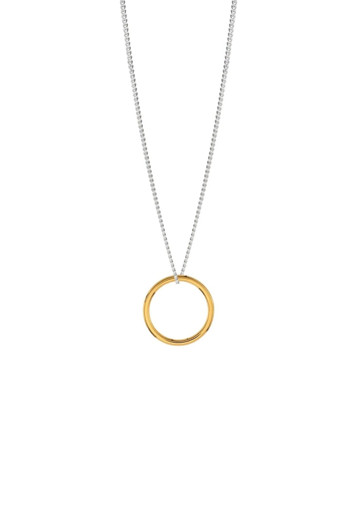 NO MORE Circle gold vermeil pendant necklace — view 3