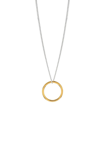 NO MORE Circle gold vermeil pendant necklace — view 3