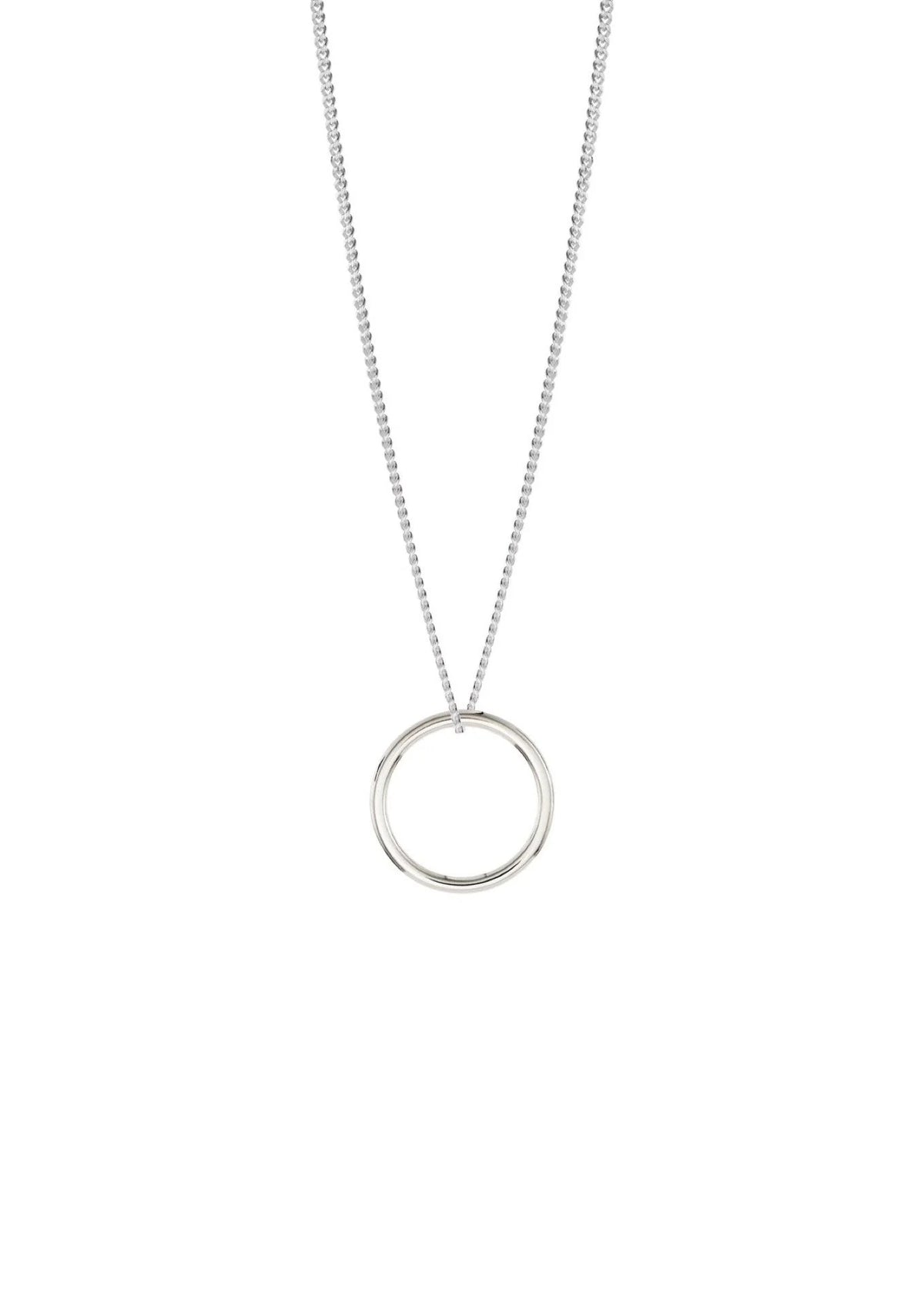 NO MORE Circle sterling silver pendant necklace — view 3