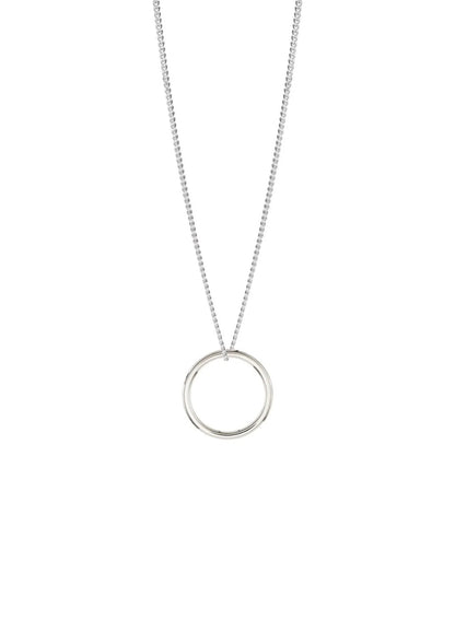 NO MORE Circle sterling silver pendant necklace — view 3