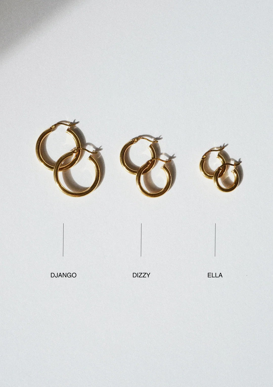 NO MORE Django gold vermeil hoop earrings — view 2