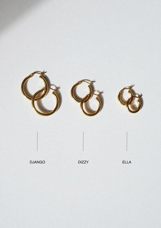 NO MORE Django gold vermeil hoop earrings — view 2