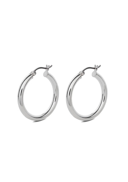 NO MORE Django sterling silver hoop earrings — view 2