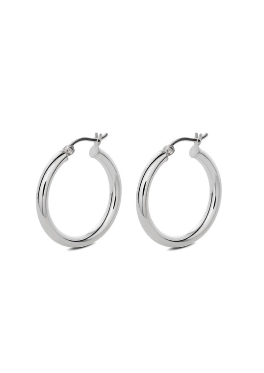 NO MORE Django sterling silver hoop earrings — view 2