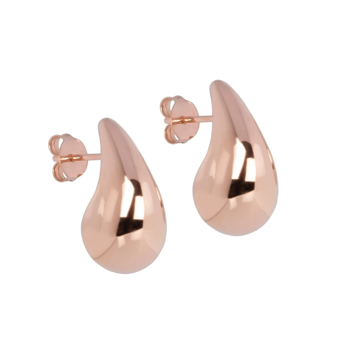 MyaMoon Droplets silver teardrop stud earrings — view 3