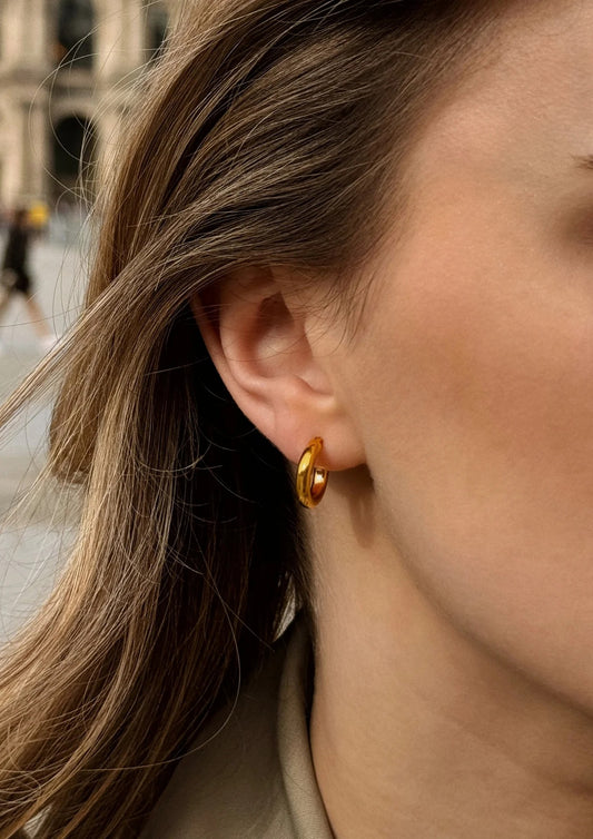 NO MORE Ella gold vermeil hoop earrings