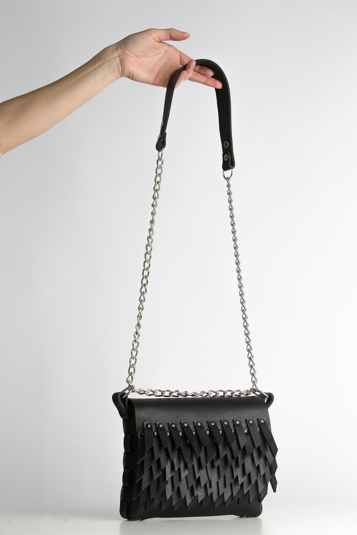 PYKOK Barbed Sister small black leather crossbody bag — view 5