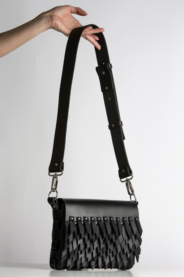 PYKOK Barbed Sister small black leather crossbody bag — view 7