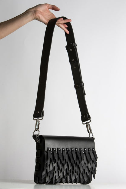 PYKOK Barbed Sister small black leather crossbody bag — view 7