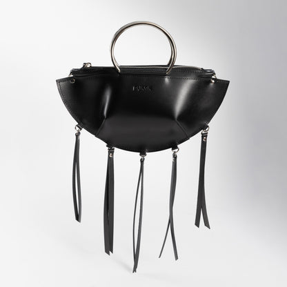 PYKOK KAYA minimalist natural leather bag with metal ring details — view 9
