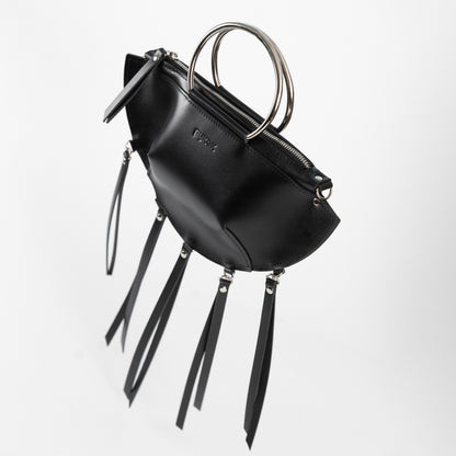 PYKOK KAYA minimalist natural leather bag with metal ring details — view 7