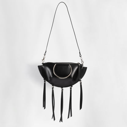PYKOK KAYA minimalist natural leather bag with metal ring details — view 10