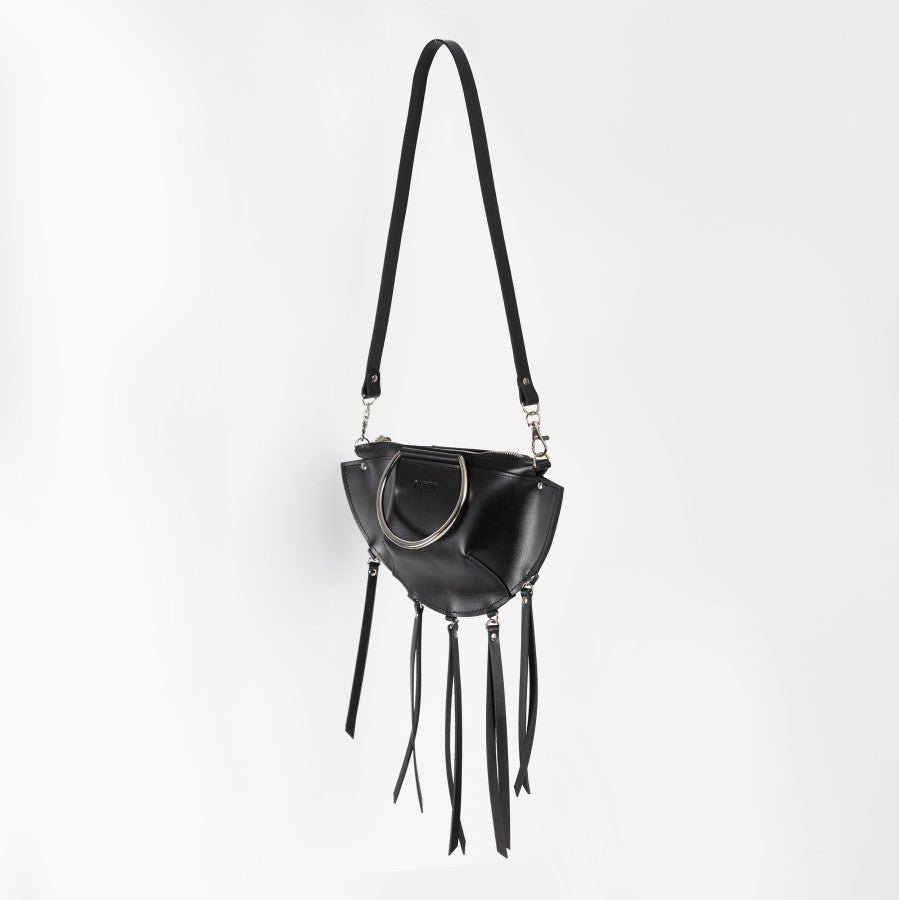 PYKOK KAYA minimalist natural leather bag with metal ring details — view 8
