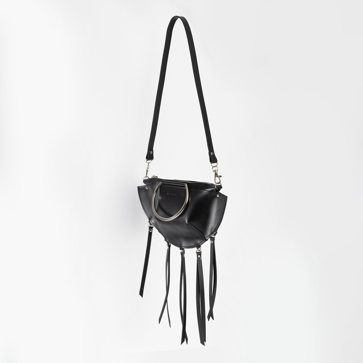 PYKOK KAYA minimalist natural leather bag with metal ring details — view 6