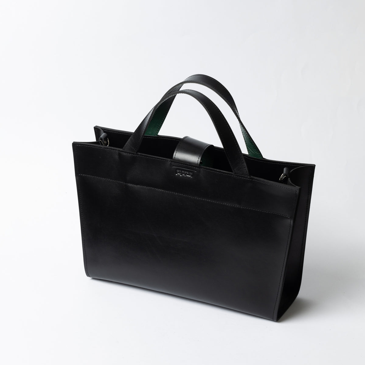 PYKOK Monika genuine leather tote bag in black — view 5