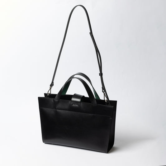 PYKOK Monika genuine leather tote bag in black