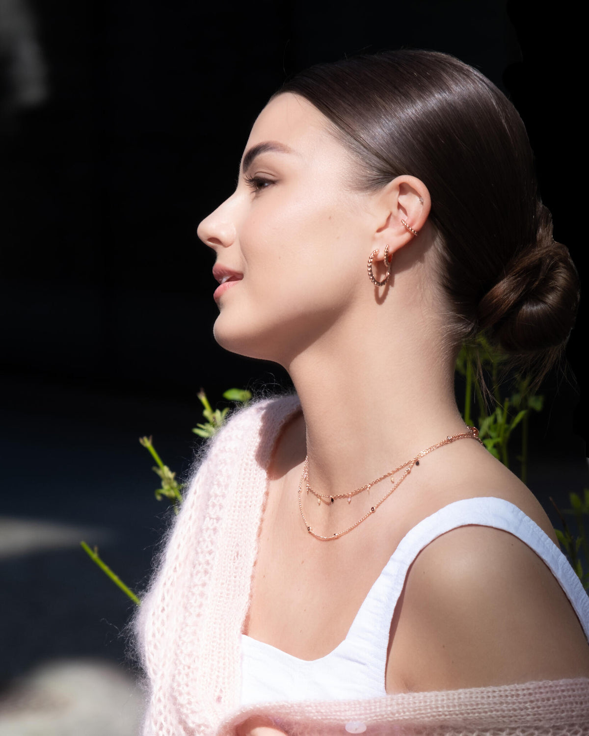 MyaMoon Aria Hoops M silver hoop earrings