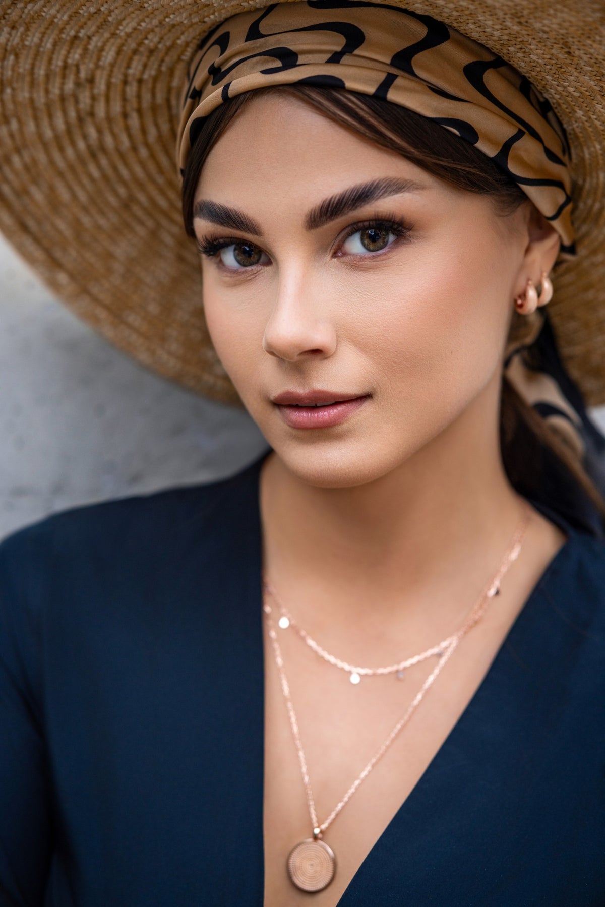 MyaMoon Juno patterned silver hoop earrings
