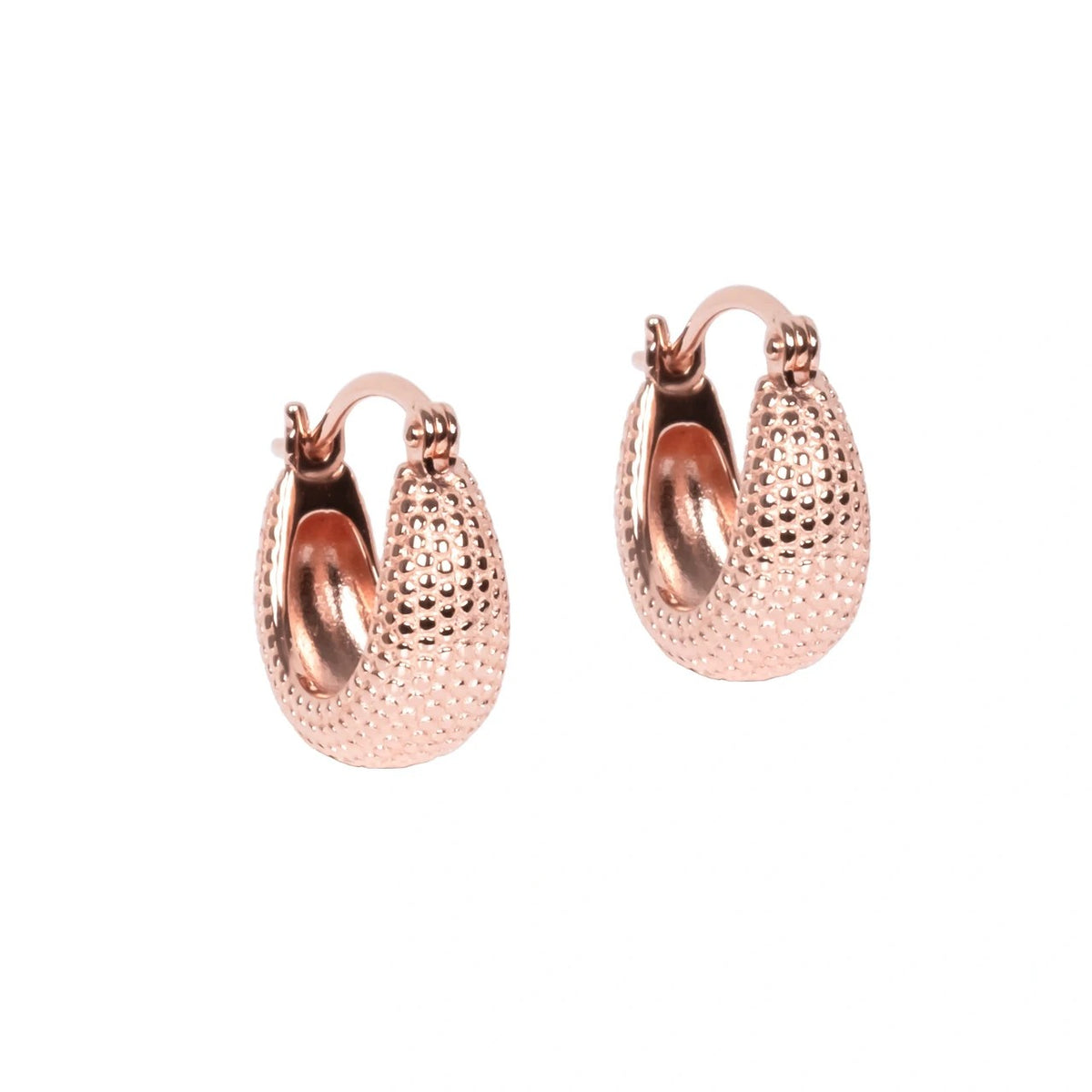 MyaMoon Juno patterned silver hoop earrings — view 3
