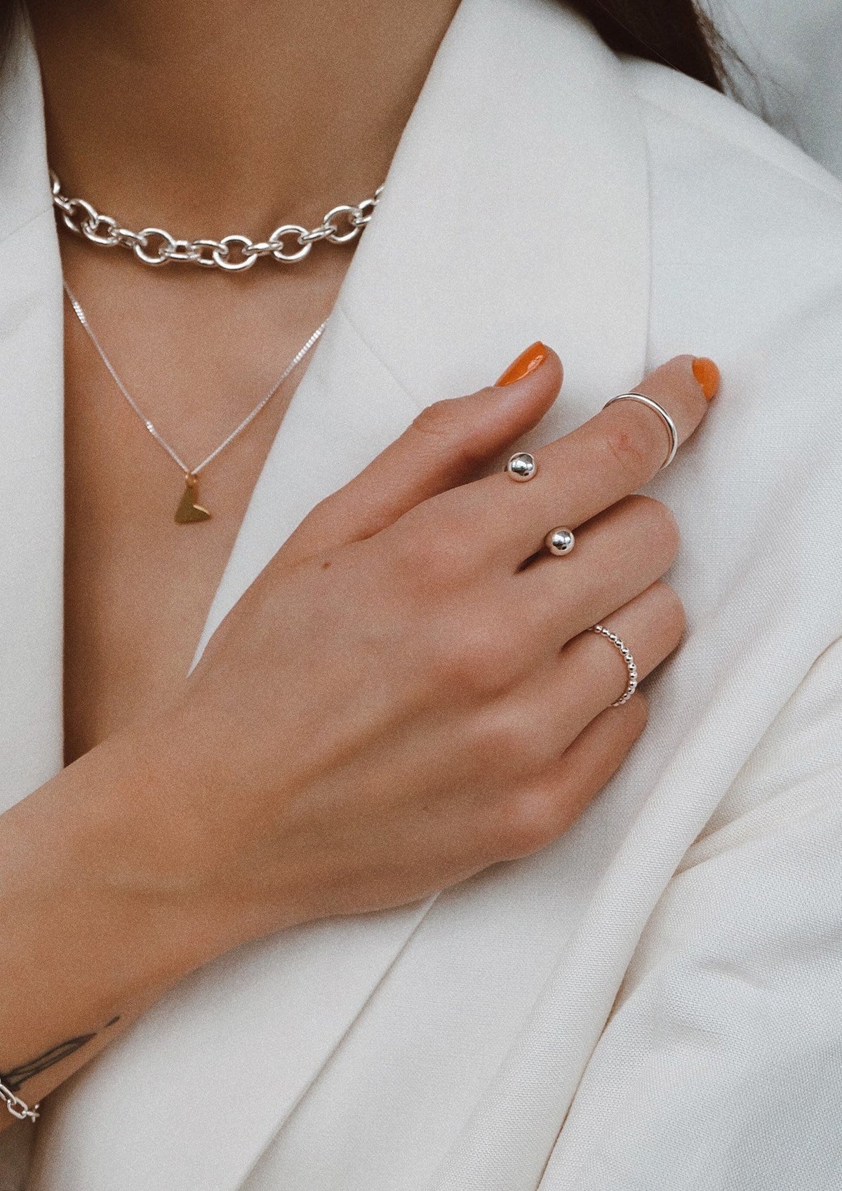 NO MORE Love gold vermeil heart necklace — view 3