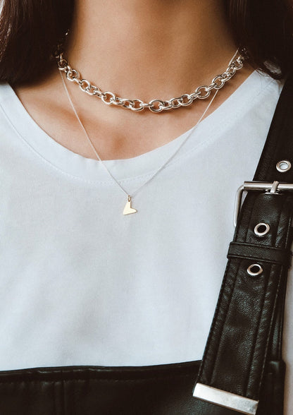 NO MORE Love gold vermeil heart necklace
